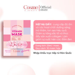 MẶT NẠ GIẤY DƯỠNG TRẮNG NÂNG TONE COSME STEM CELL VITAMIN MASK WHITENING & TONE UP